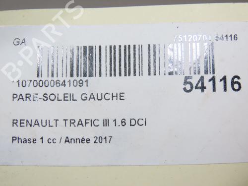 Left sun visor RENAULT TRAFIC III Van (FG_) 1.6 dCi 125 (FGMH) | BP28969361I1 