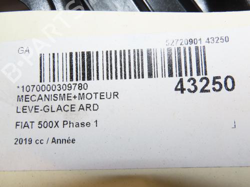 Used Rear right window mechanism FIAT 500X (334_) 1.3 (334.AXR11) (150 hp) 29441785