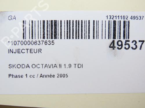 Used Injector SKODA OCTAVIA II Combi (1Z5) 1.9 TDI (105 hp) 28828810