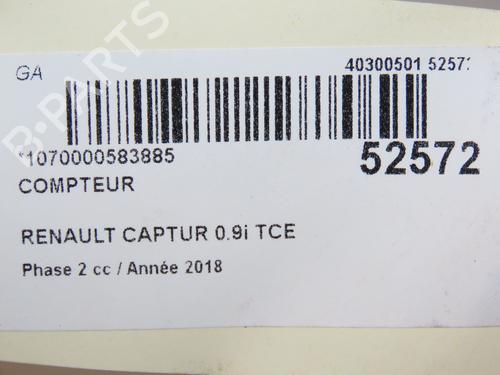 Kombiinstrument RENAULT CAPTUR I (J5_, H5_) 0.9 TCe 90 (90 hp) 28830478