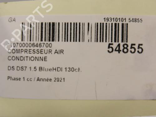 AC compressor DS DS 7 Crossback (J4_, JR_, JC_) 1.5 BlueHDi 130 (JCYHZJ, JCYHZR) | BP28829279M34