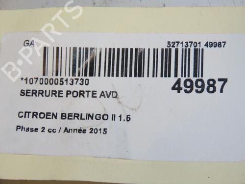 Front right lock CITROËN BERLINGO MULTISPACE (B9) 1.6 HDi 115 | BP17037504C97 