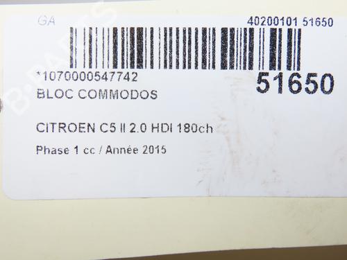 Steering column stalk CITROËN C5 III Break (RW_) 2.0 HDi 180 | BP28830251I23  - Image 8