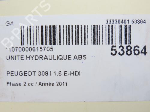 Used ABS pump PEUGEOT 308 I (4A_, 4C_) 1.6 HDi (112 hp) 29551191
