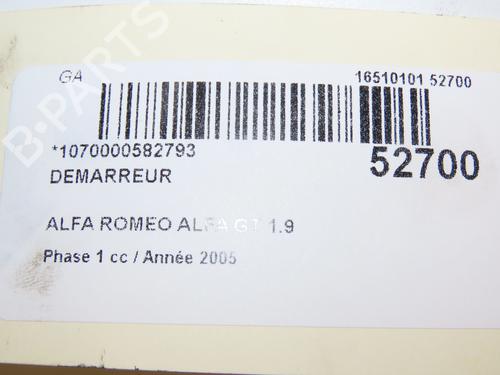Startmotor ALFA ROMEO GT (937_) 1.9 JTD (937CXN1B) (150 hp) 28829004