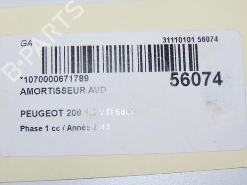 Used Right front shock absorber PEUGEOT 208 I (CA_, CC_) 1.0 VTi (68 hp) 32457497