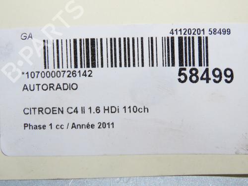 Radio CITROËN C4 II (NC_) 1.6 HDi 110 | BP36395946E6 - Image 6