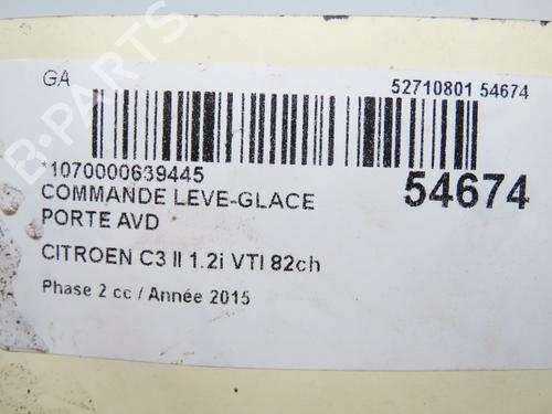 Pulsantiera CITROËN C3 II (SC_) 1.2 VTi 82 (82 hp) 31162645