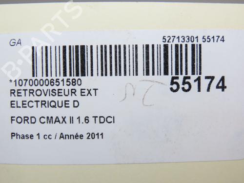 Used Right mirror FORD C-MAX II (DXA/CB7, DXA/CEU) 1.6 TDCi (115 hp) 31120800