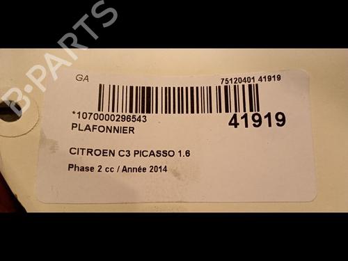 Kabinelys CITROËN C3 Picasso (SH_) 1.6 HDI 90 (92 hp) 9616195