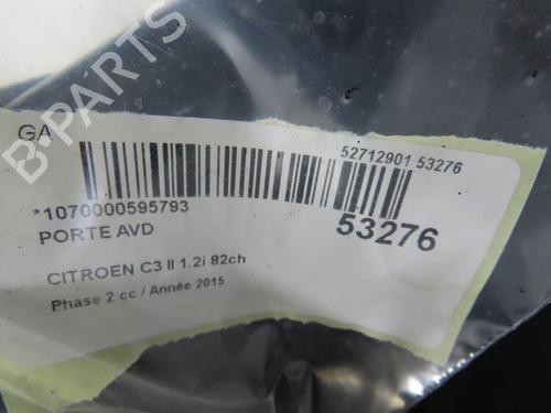 Porte avant droite CITROËN C3 II (SC_) 1.2 VTi 82 (82 hp) 31912149