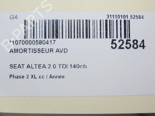 Right front shock absorber SEAT ALTEA XL (5P5, 5P8) 2.0 TDI 16V | BP28829788M17 
