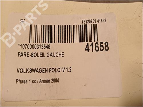 Left sun visor VW POLO (9N_, 9A_) 1.2 12V | BP9617675I1 