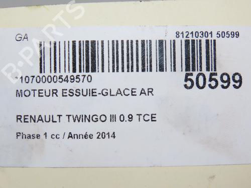 Rear wiper motor RENAULT TWINGO III (BCM_, BCA_) 0.9 TCe 90 (BCM9, BCM2) | BP19069261M102 