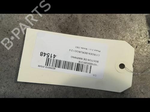 Used Warning switch CITROËN BERLINGO / BERLINGO FIRST MPV (MF_, GJK_, GFK_) 2.0 HDI 90 (MFRHY) (90 hp) 9614156