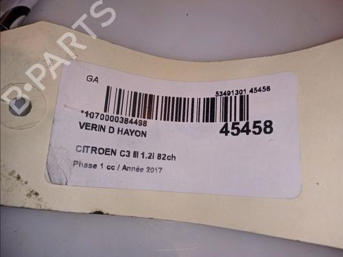 Tailgate lift support CITROËN C3 / C3 ORIGIN III (SX) 1.2 VTi 82 | BP14880175C138 