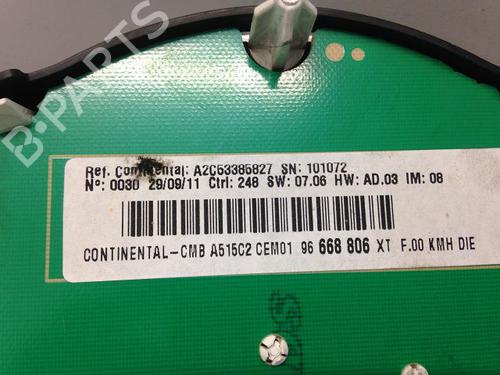 Instrument cluster CITROËN C3 II (SC_) 1.4 HDi 70 (SC8HZC, SC8HR0, SC8HP4) | BP23174732C47