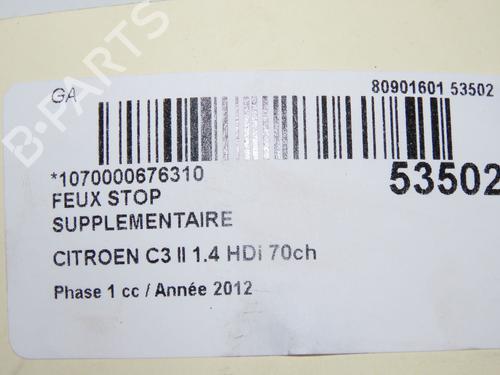 Used Third brake light CITROËN C3 II (SC_) 1.4 HDi 70 (SC8HZC, SC8HR0, SC8HP4) (68 hp) 32129720