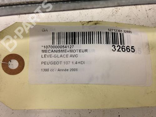 Front left window mechanism PEUGEOT 107 (PM_, PN_) 1.4 HDi | BP9594285C22 