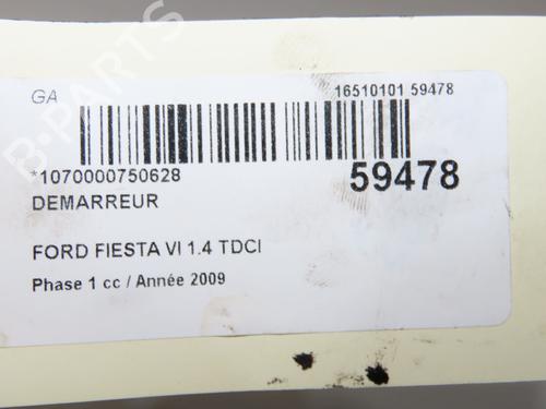 Starter FORD FIESTA VI (CB1, CCN) 1.4 TDCi | BP39756407M8 - Image 4