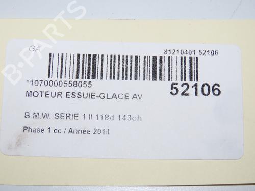 Used Front wiper motor BMW 1 (F20) 118 d xDrive (143 hp) 32377454