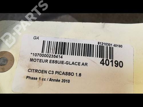 Rear wiper motor CITROËN C3 Picasso (SH_) 1.6 HDi | BP9608159M102 