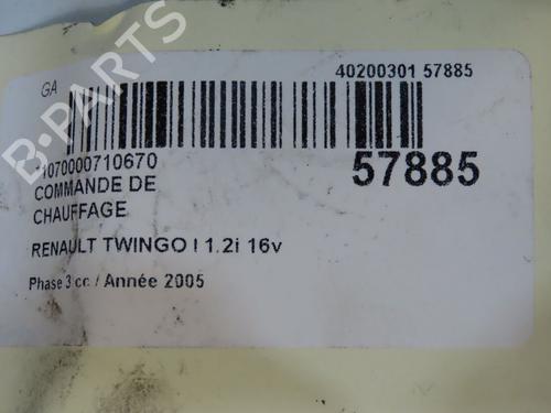 Used Climate control Climate control RENAULT TWINGO I (C06_) 1.2 16V (C06C, C06D, C06K) (75 hp) 39180436 39180436