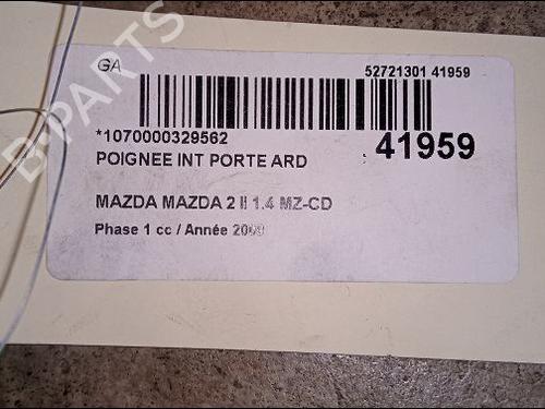 Rear right interior door handle MAZDA 2 (DE_, DH_) 1.4 MZR-CD | BP9619113I16