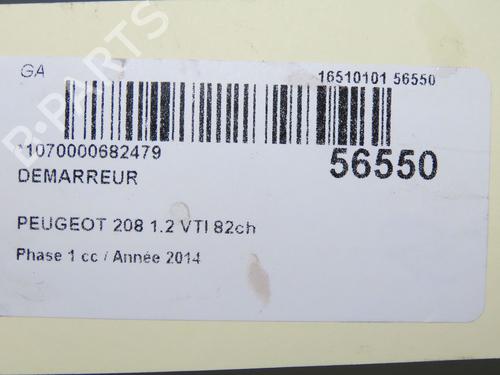 Used Starter PEUGEOT 208 I (CA_, CC_) 1.2 VTI 82 (82 hp) 31324623
