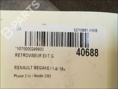 Left mirror RENAULT MEGANE I (BA0/1_) 1.4 16V (BA0D, BA1H, BA0W, BA10) | BP9609705C26 