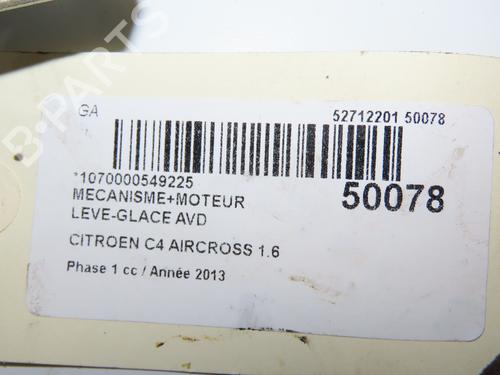 Used Front right window mechanism CITROËN C4 AIRCROSS 1.6 HDi 115 (114 hp) 29318784