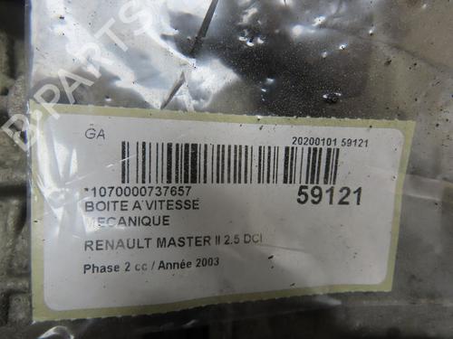 Used Gearbox Gearbox RENAULT MASTER II Bus (JD) 2.5 dCi 120 (JD0M, JD1M, JD1W) (115 hp) 39937947 39937947