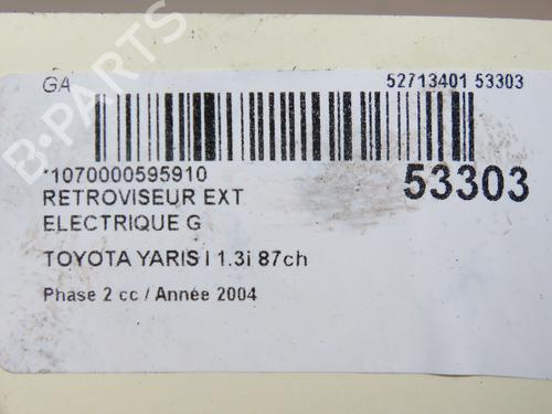 Left mirror TOYOTA YARIS (_P1_) 1.3 (SCP12_, SCP13_, SCP12R, SCP13R) | BP28831469C26 
