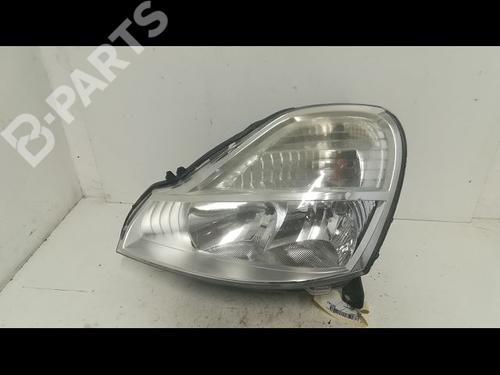 Used Left headlight Left headlight RENAULT MODUS / GRAND MODUS (F/JP0_) 1.2 (JP0C, JP0K, FP0C, FP0K, FP0P, JP0P, JP0T) (75 hp) 9598876 9598876