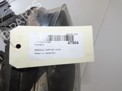 Right headlight RENAULT CAPTUR I (J5_, H5_) 1.5 dCi 90 (J5N4, J5M5, J5MW, J5M6, J5AL, J5AJ) | BP36758276C29 - Image 5