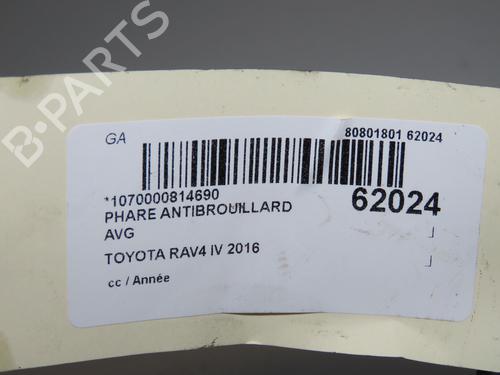 Used Left front fog light Left front fog light TOYOTA RAV 4 IV (_A4_) 2.5 Hybrid 4WD (AVA44, AVA44_) (197 hp) 40274044 40274044