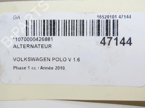 Used Alternator VW POLO V (6R1, 6C1) 1.6 TDI (90 hp) 28829059