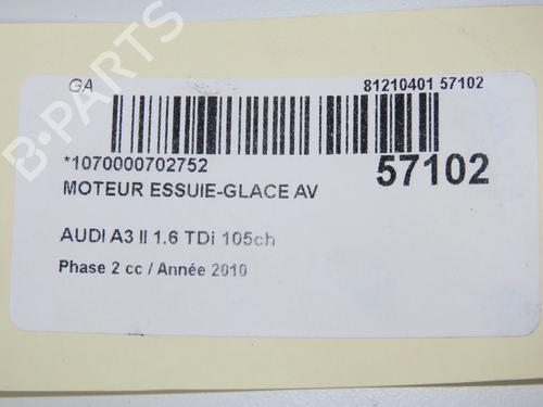 Used Front wiper motor Front wiper motor AUDI A3 Sportback (8PA) 1.6 TDI (105 hp) 33188241 33188241