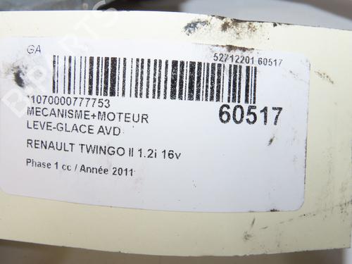 Front right window mechanism RENAULT TWINGO II (CN0_) 1.2 16V (CN04, CN0B) | BP39084081C23 - Image 4