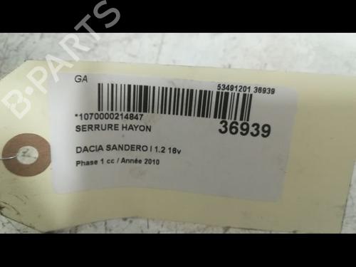 Bagklap lås DACIA SANDERO 1.2 16V (75 hp) 9605854