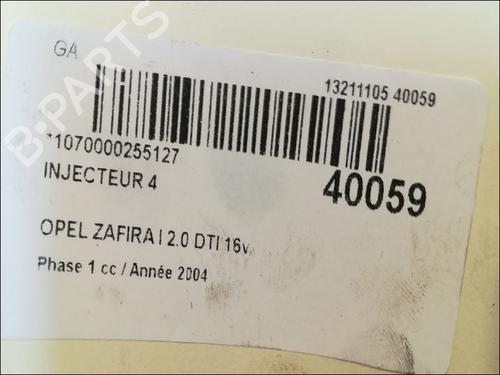 Used Injector Injector OPEL ZAFIRA A MPV (T98) 2.0 DTI 16V (F75) (101 hp) 9611111 9611111