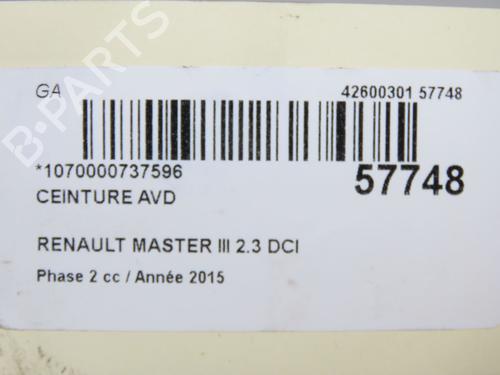 Front right seatbelt RENAULT MASTER III Van (FV) 2.3 dCi 125 FWD (FV0C, FV0D, FV0G, FV0H, FV0J, FV0K,... | BP36427071I25 - Image 7
