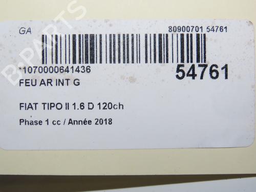 Venstre baglygte bagklap FIAT TIPO Hatchback (356_, 357_) 1.6 D (356HXG1B, 356HXG11) (120 hp) 30522366