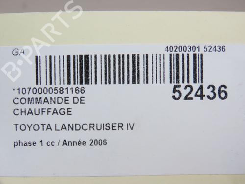 Climate control TOYOTA LAND CRUISER PRADO (_J12_) 3.0 D-4D (KDJ120, KDJ125) | BP28830348I5 