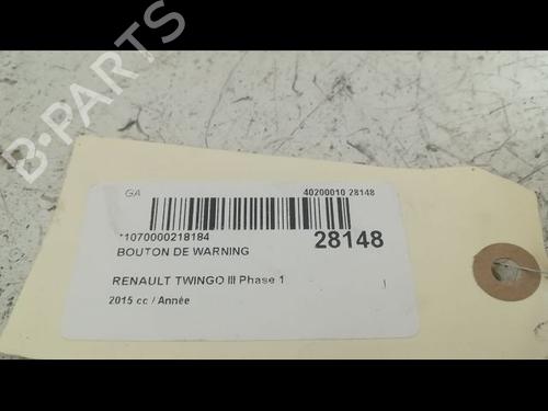 Used Warning switch RENAULT TWINGO III (BCM_, BCA_) [2014-2026]  23174211