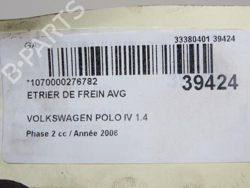 Used Left front brake caliper Left front brake caliper VW POLO IV (9N_, 9A_) 1.4 TDI (70 hp) 14878266 14878266