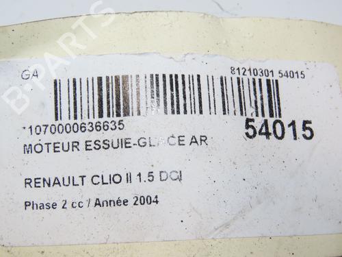 Used Rear wiper motor RENAULT CLIO II (BB_, CB_) 1.5 dCi (B/CB08) (82 hp) 29415202