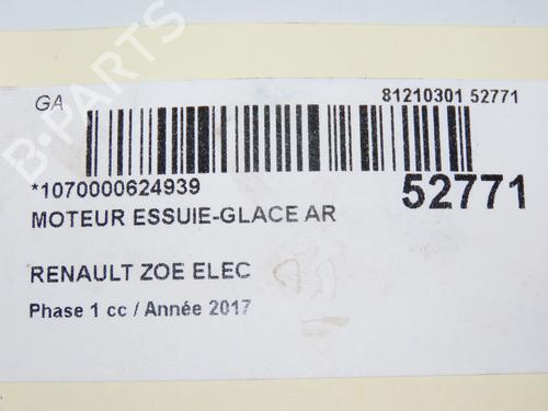 Used Rear wiper motor Rear wiper motor RENAULT ZOE (BFM_) Electric (BFME) (77 hp) 33032243 33032243