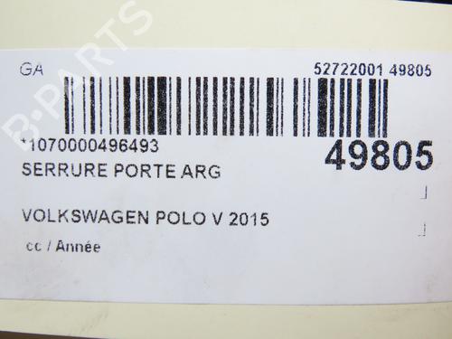 Rear left lock VW POLO V (6R1, 6C1) 1.0 | BP28831971C100 