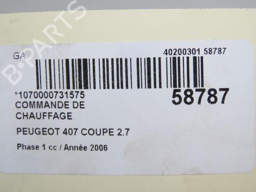 Climate control PEUGEOT 407 Coupe (6C_) 2.7 HDi | BP36427007I5 - Image 6